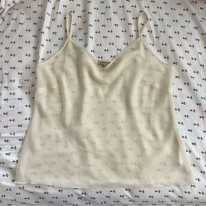 Vintage 90s Sheer Cream Tank Top